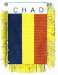 Mini-Banner with flag of Chad