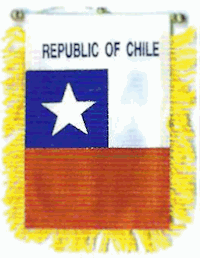 Mini-Banner with flag of Chile