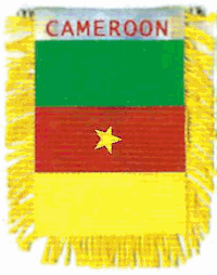 Mini-Banner with flag of Cameroon