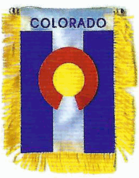 Mini-Banner with flag of Colorado