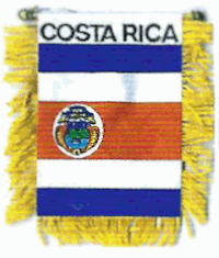 Mini-Banner with flag of Costa Rica