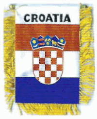 Mini-Banner with flag of Croatia