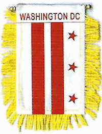 Mini-Banner with flag of Washington DC