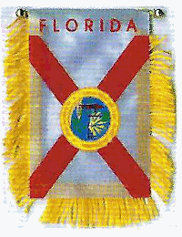 Mini-Banner with flag of Florida
