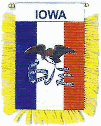 Mini-Banner with flag of Iowa