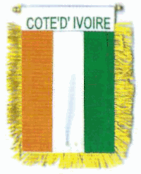 Mini-Banner with flag of Côte d'Ivoire