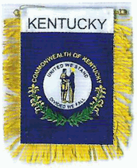Mini-Banner with flag of Kentucky