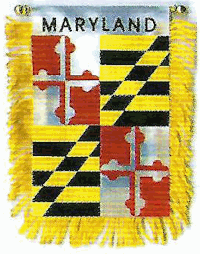 Mini-Banner with flag of Maryland