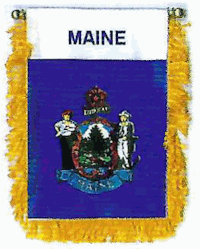 Mini-Banner with flag of Kansas