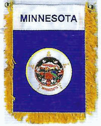 Mini-Banner with flag of Minnesota