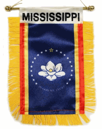 Mini-Banner with flag of Mississippi