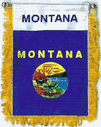 Mini-Banner with flag of Montana