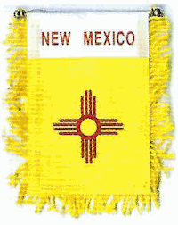 Mini-Banner with flag of New Mexico