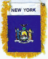 Mini-Banner with flag of New York