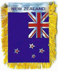 Mini-Banner with flag of New Zealand
