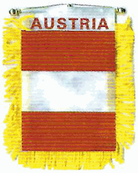 Mini-Banner with flag of Austria