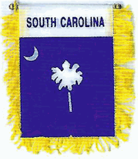 Mini-Banner with flag of South Carolina