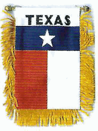 Mini-Banner with flag of Texas