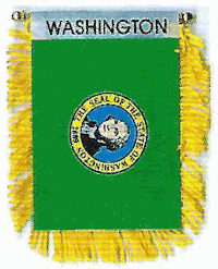 Mini-Banner with flag of Washington