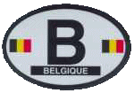 Oval decal of Belgium