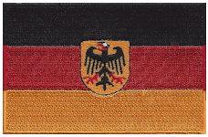 Borderless Flag Patch of Germany with Eagle