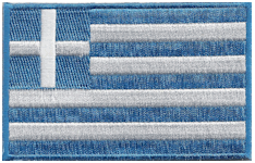 Borderless Flag Patch of Greece