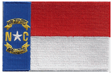 Borderless Flag Patch of State of North Carolina