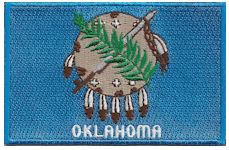 Borderless Flag Patch of State of Oklahoma