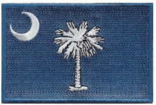 Borderless Flag Patch of State of South Carolina