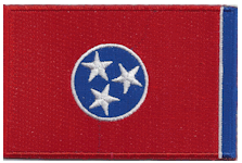 Borderless Flag Patch of State of Tennessee