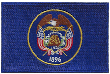 Borderless Flag Patch of State of Utah