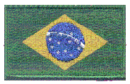 Midsize Flag Patch of Brazil