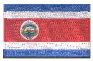 Midsize Flag Patch of Costa Rica