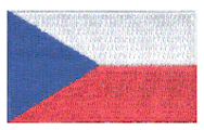 Midsize Flag Patch of Czech Republic