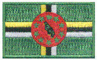 Midsize Flag Patch of Dominica