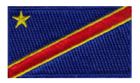 Midsize Flag Patch of Congo, Dem Republic of