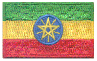Midsize Flag Patch of Ethiopia