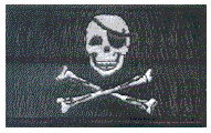 Midsize Flag Patch of Jolly Roger
