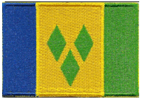 Mezzo Flag Patch of St Vincent and the Grenadines