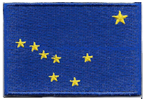 Mezzo Flag Patch of State of Alaska