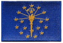 Mezzo Flag Patch of State of Indiana