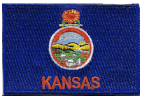 Mezzo Flag Patch of State of Kansas