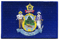 Mezzo Flag Patch of State of Maine