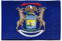 Mezzo Flag Patch of State of Michigan