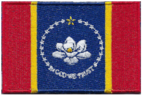 Mezzo Flag Patch of State of Mississippi