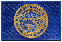 Mezzo Flag Patch of State of Nebraska