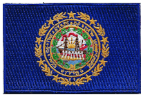 Mezzo Flag Patch of State of New Hampshire