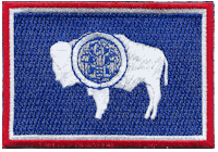 Mezzo Flag Patch of State of Wyoming