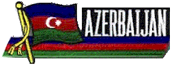 Cut-Out Flag Patch of Azerbaijan