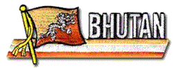 Cut-Out Flag Patch of Bhutan